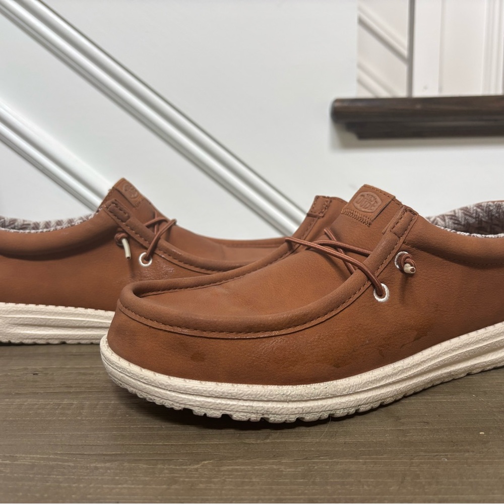Hey Dude Brown Loafers with Moc-Toe and Slip-On Design
